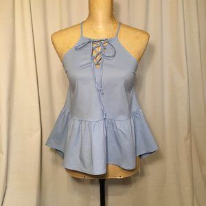 Francesca's Blue Rain Tank (XS) & SHEIN Jacket (M)